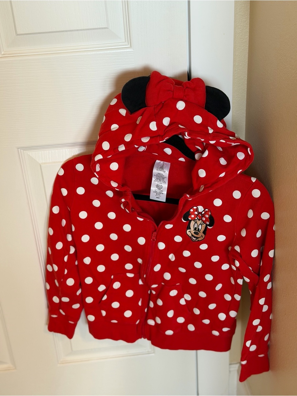 Disney Minnie Mouse Hoodie with Mouse Ears and Bow